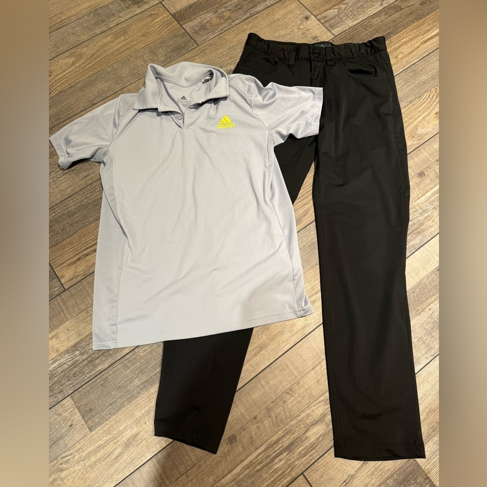 Boys Golf Outfit Size 13/14 Adidas & Grayson & Dunn EUC